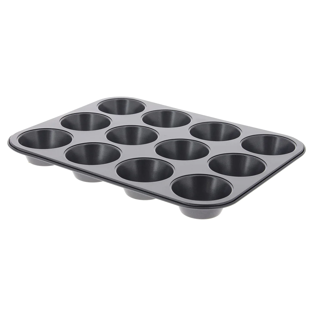 Plaque pour 12 muffins en acier antiadhésif De Buyer