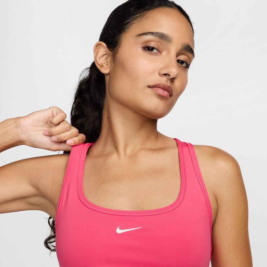 Nike Brassière Swoosh Light Support - Rose/Blanc Femme