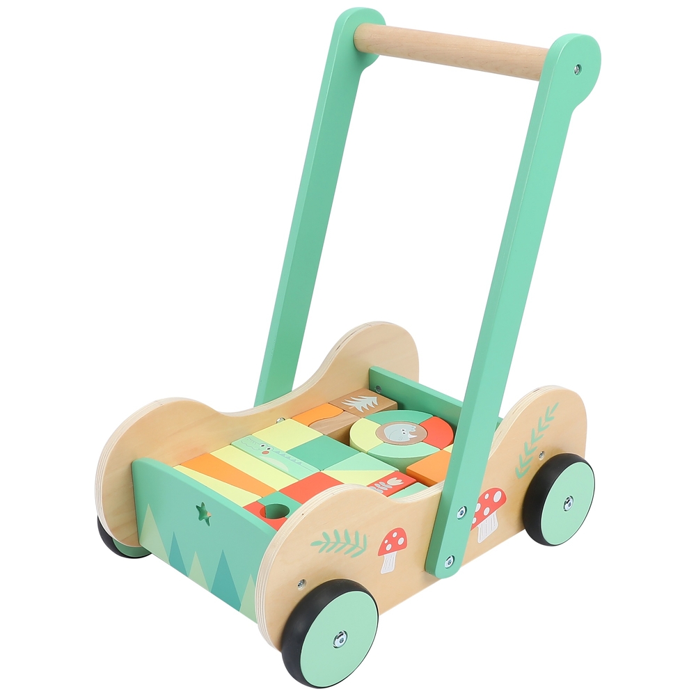 Eichhörnchen-Spiel-Safari-Lauflernwagen-Set aus Holz
