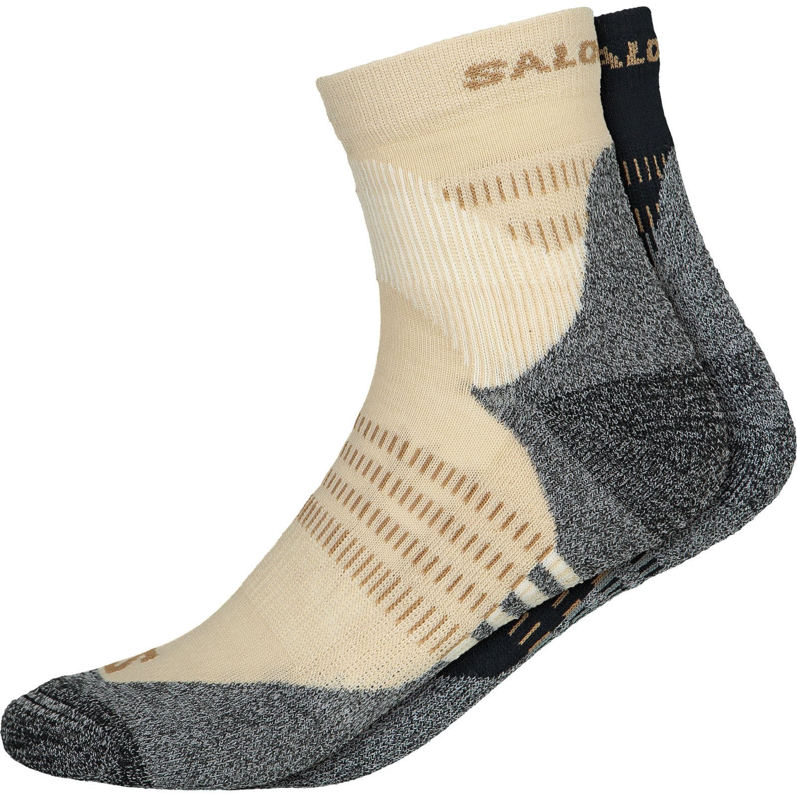 Salomon Unisex-Wandersocken Xultra, 2 Paar 42-44, hellbraun