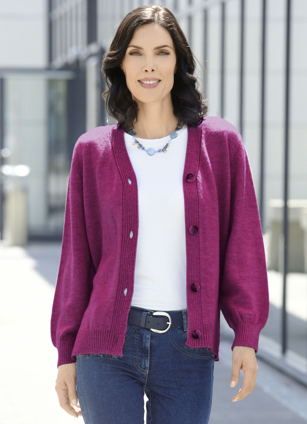 Strickjacke mit flauschig weichem Griff