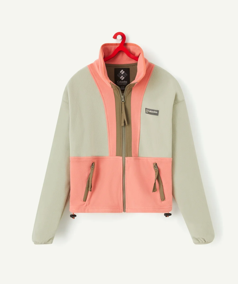 COLUMBIAVESTE EN POLAIRE FILLE CASUAL BACK BOWL BEIGE MARRON ET ROSE