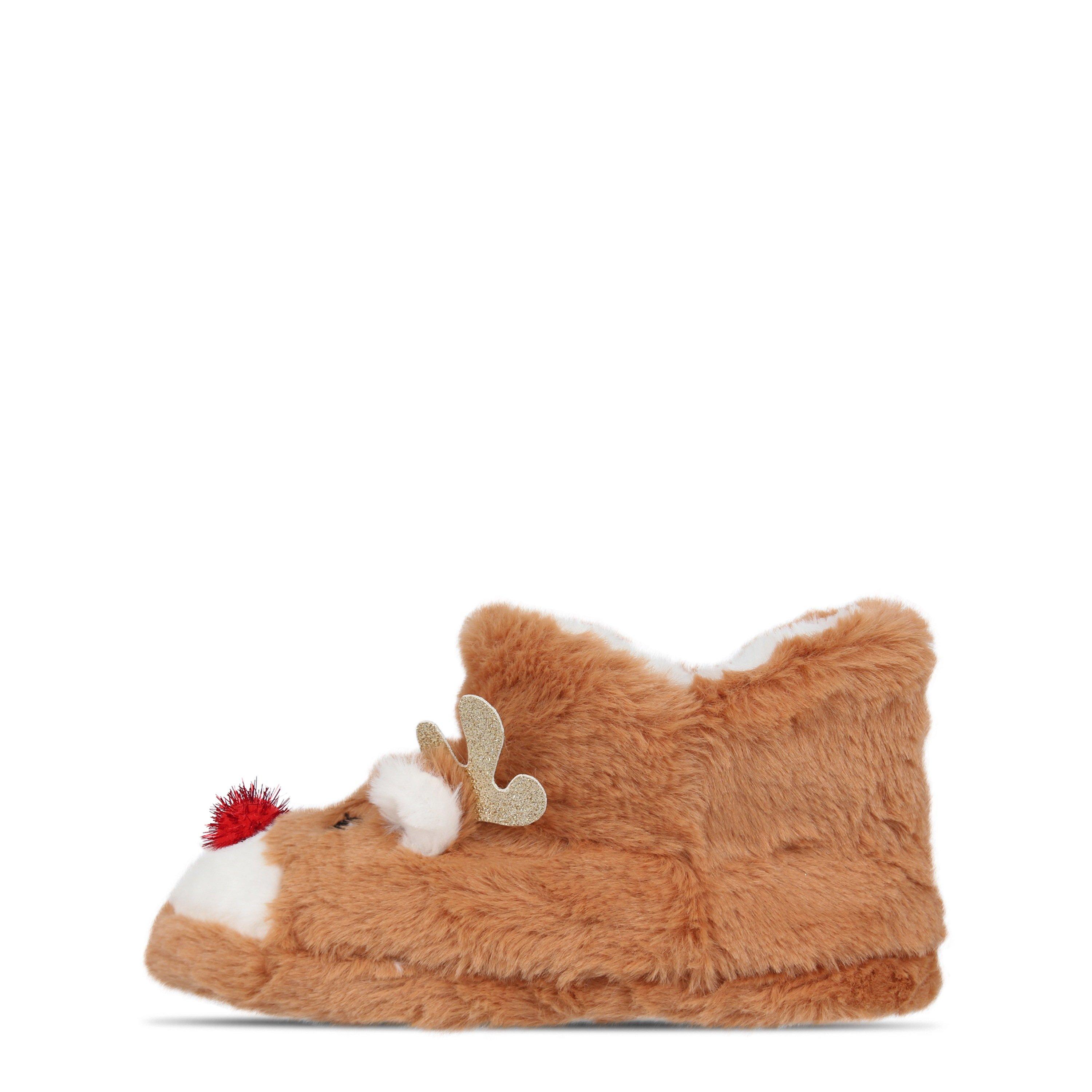 Linea Kids Christmas Reindeer Slipper Boot
