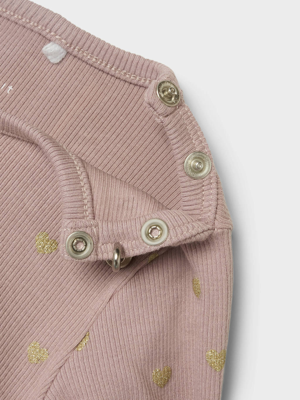 NAME IT baby semi-transparante jurk NBFNADJA met hartjes oudroze