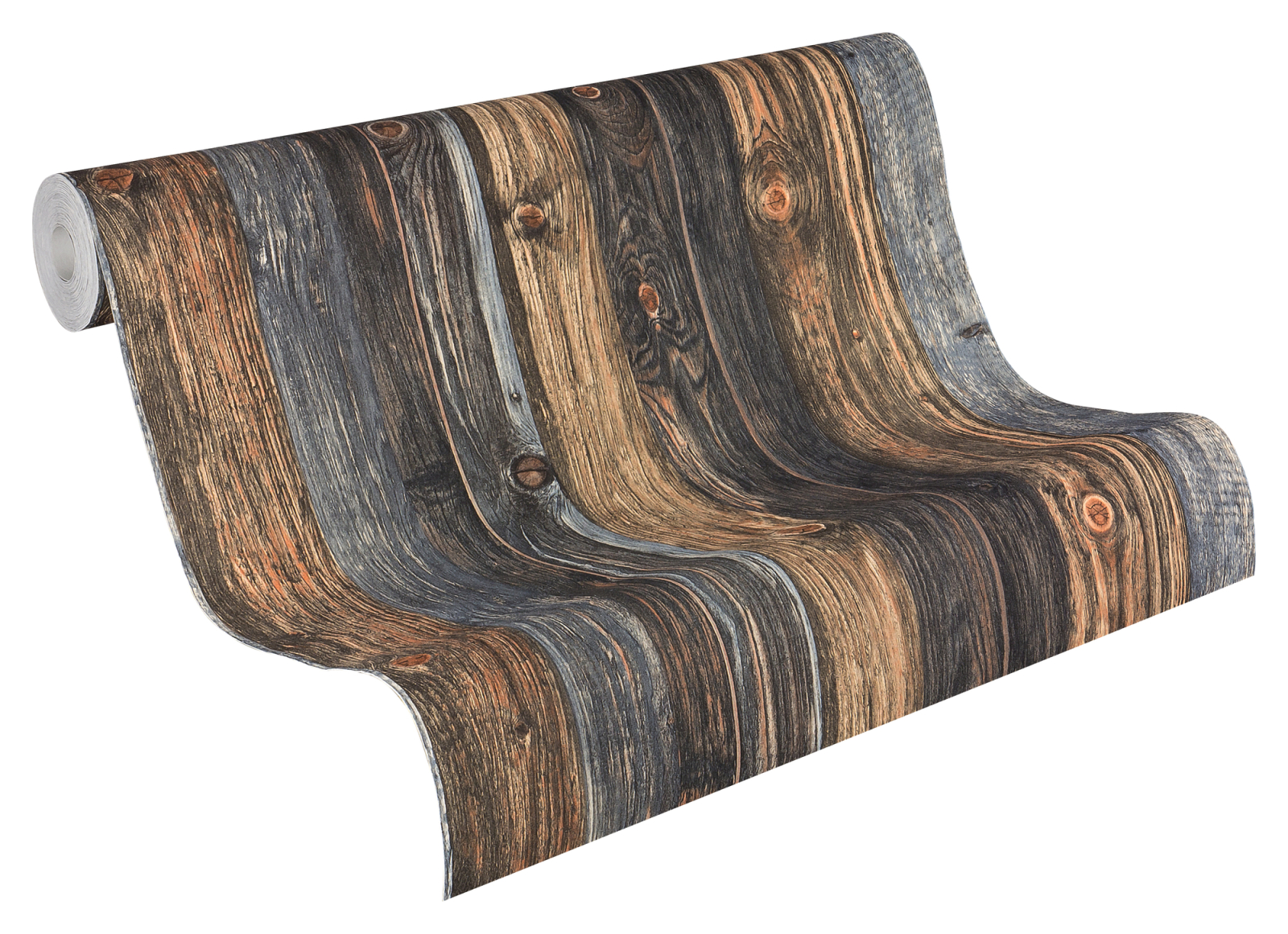 Vliestapete BEST OF WOOD´N STONE 2ND EDITION - braun-grau - Holz - 10 Meter