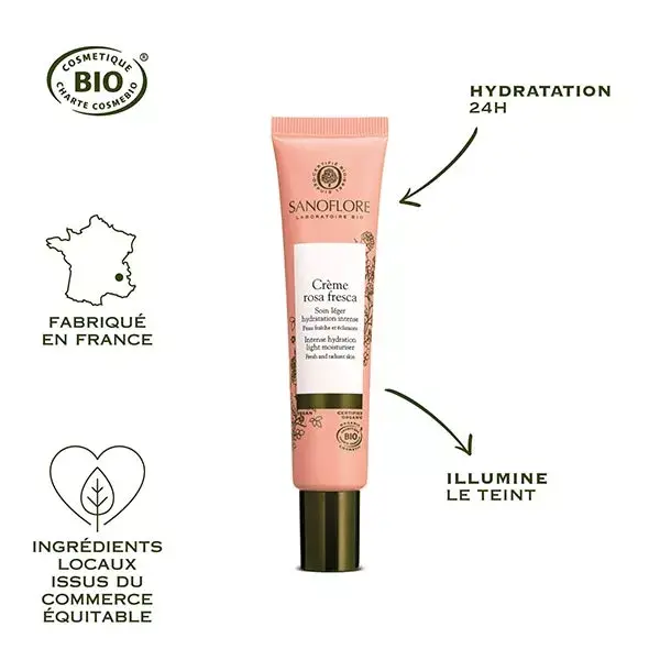 Sanoflore Rosa Fresca Creme Leve 40ml