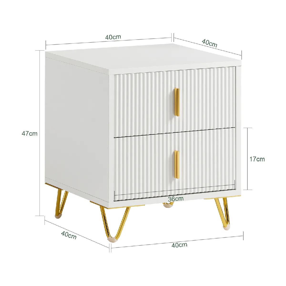 sobuy SoBuy FBT115-W Table de Chevet