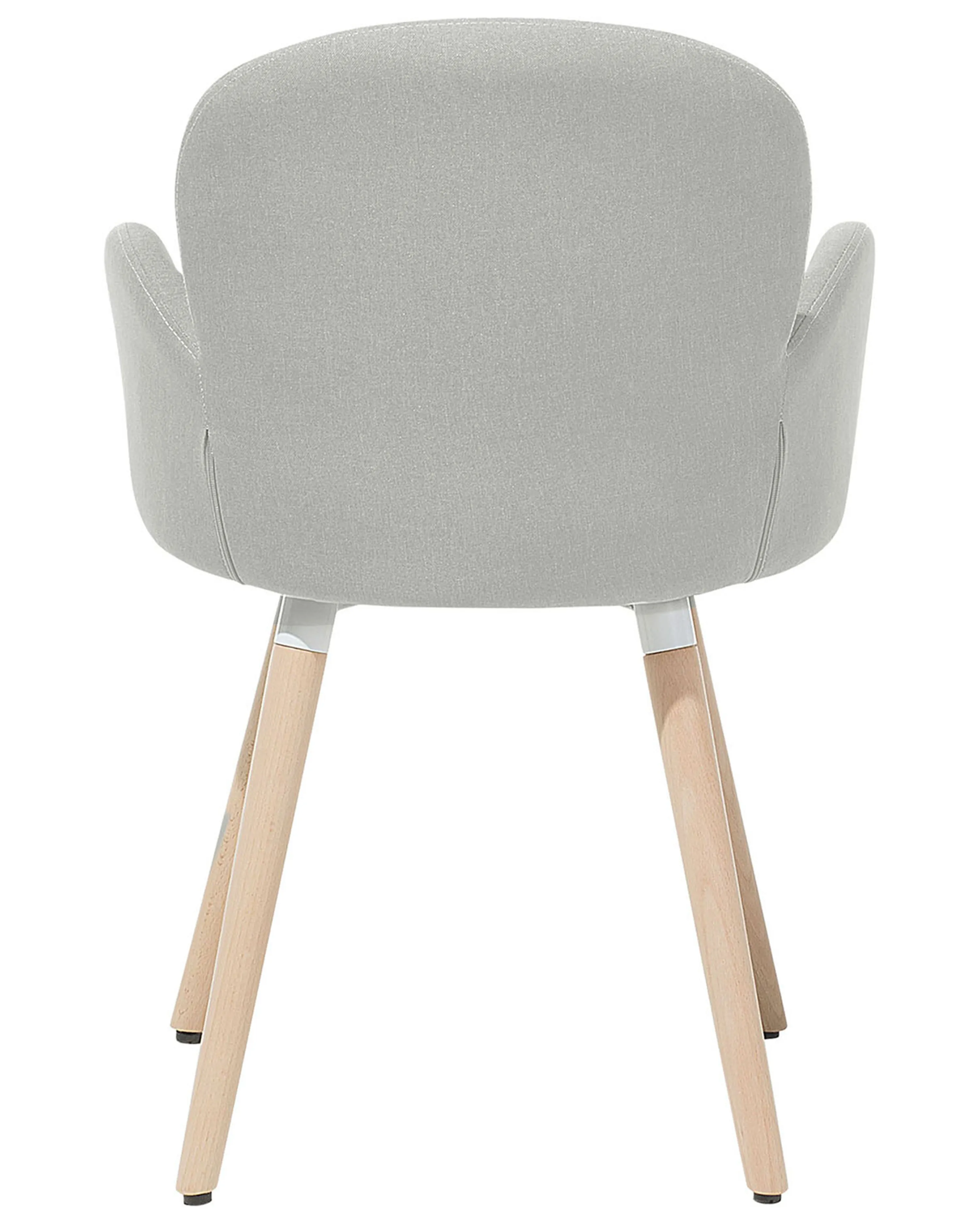 Set van 2 eetkamerstoelen BROOKVILLE Stof Lichtgrijs