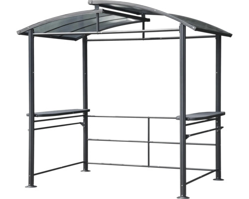 Barbecue paviljoen Garden Place Liora 240x150x230 cm polycarbonaat zwart