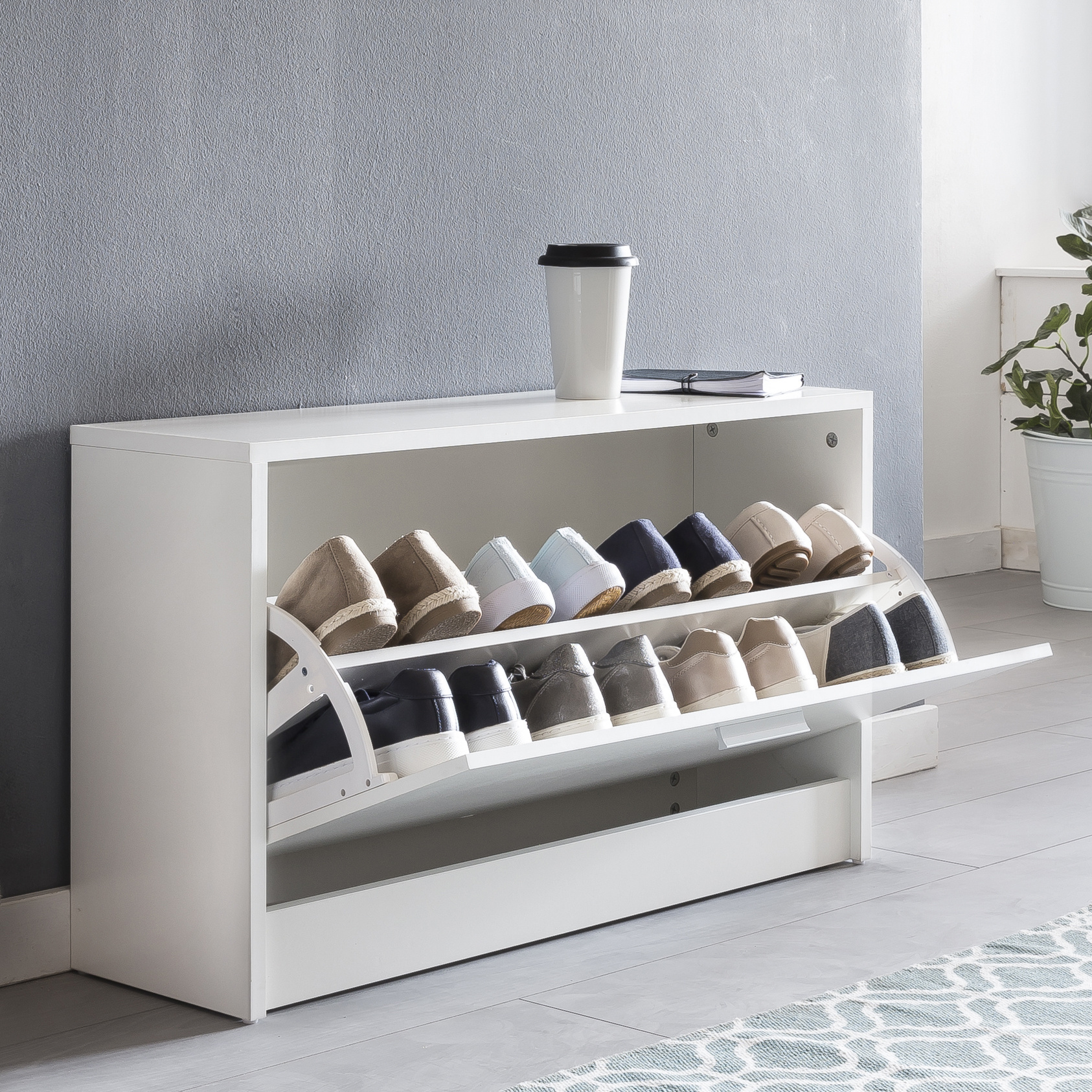 Schuhschrank SPLIT Weiß