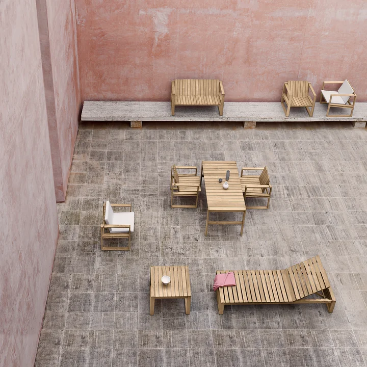 Carl Hansen - BK14 Sonnenliege, Teak unbehandelt