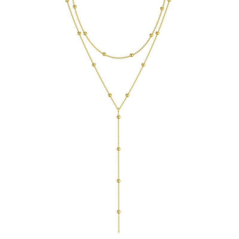 Gemsha - gelaagde legering Lariat ketting
