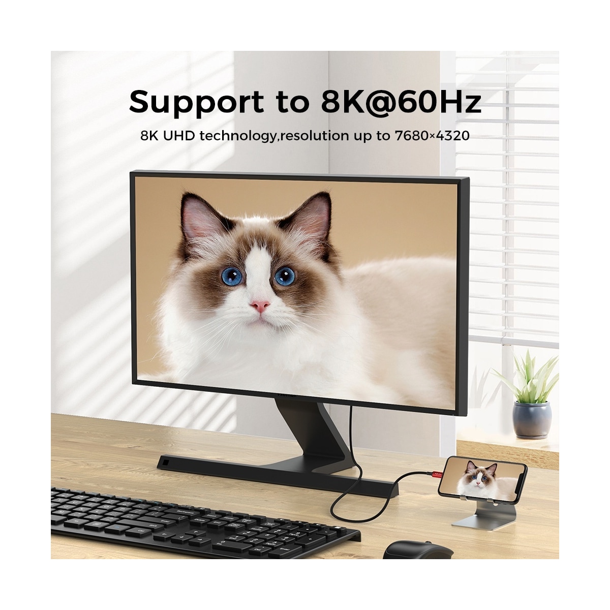 NÖRDIC 1,5 m USB4 USB-C til C nylonflettet kabel PD3.1 240W 40G 8K60Hz 4K144Hz rød