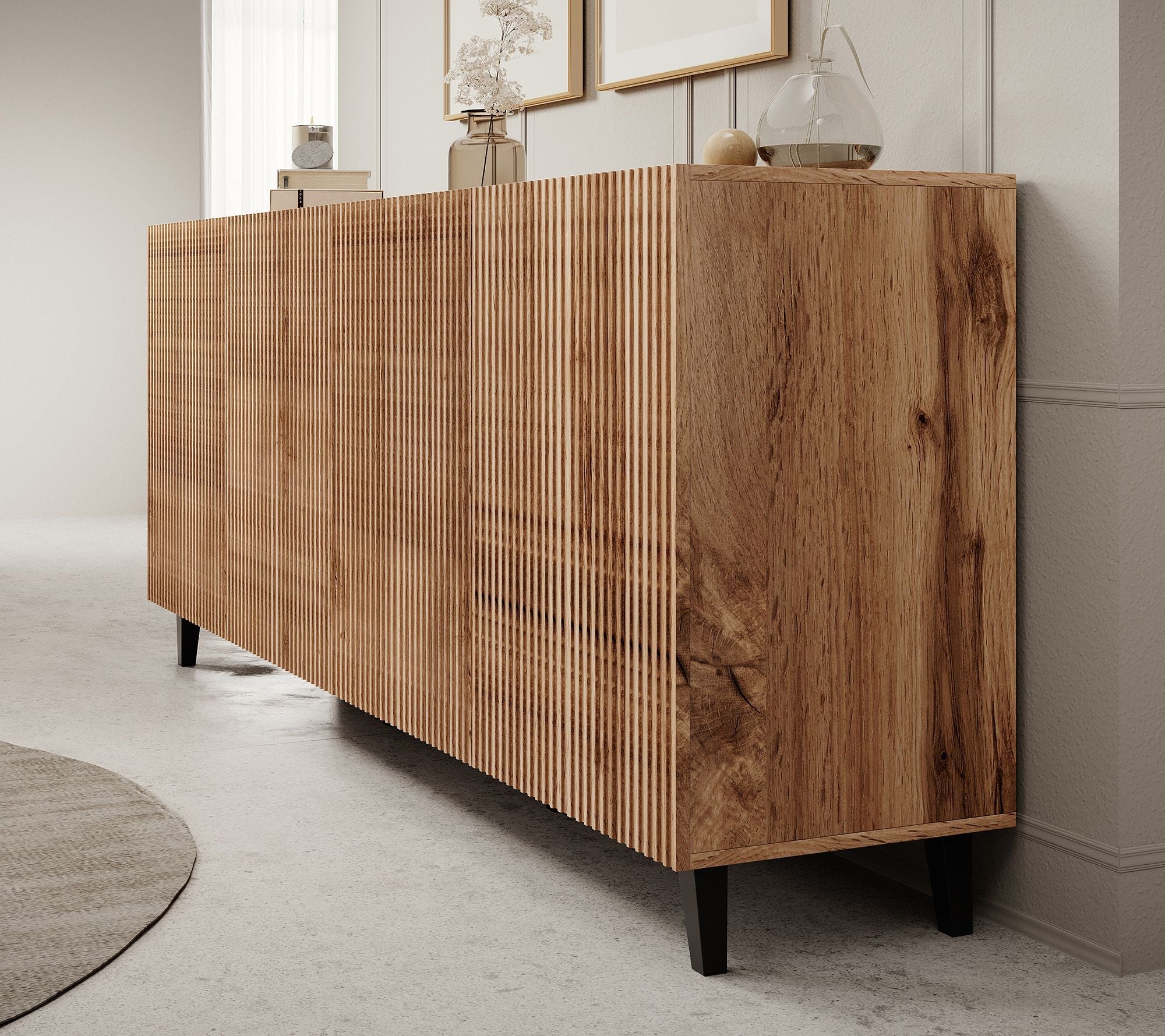 Meubella - Dressoir Vintar - Eiken - 200 cm