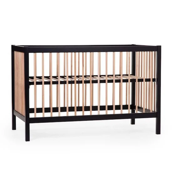 COT 97 Lit de bébé   Noir Naturel        de               Childhome