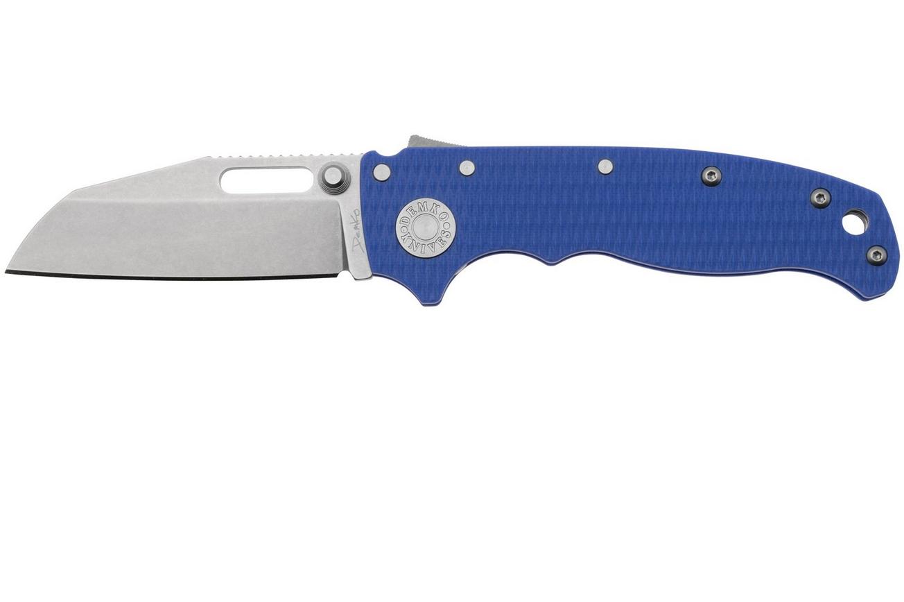 Demko Knives AD20.5 Shark-Lock CPM 20CV Shark Foot AD205-20CV-BLUG10-SF Blue G10, zakmes
