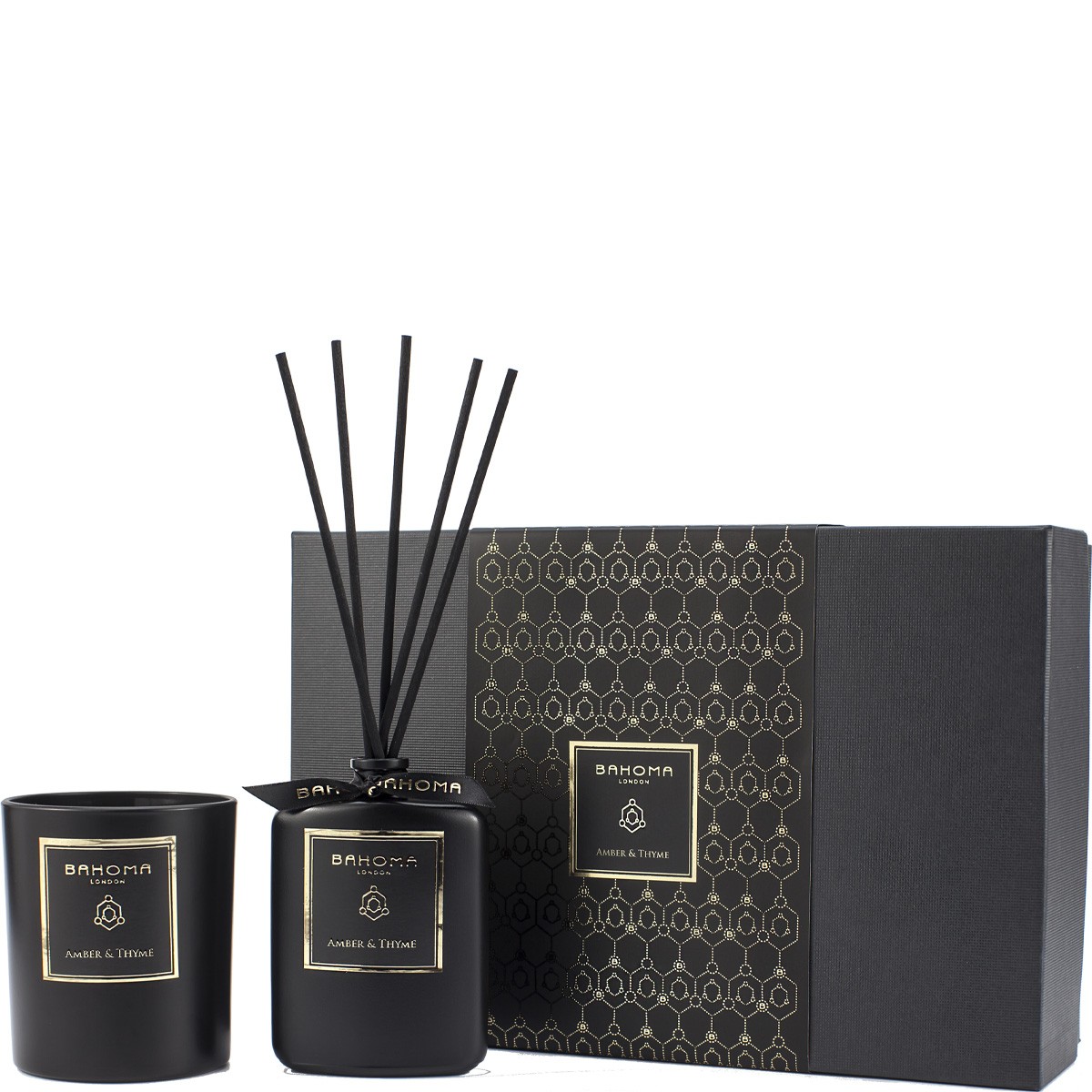 Coffret bougie & diffuseur - Ambre & thym - 2 unités