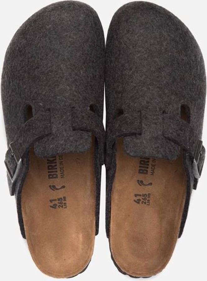 Birkenstock wollen Pantoffels Regular Anthracite Gray