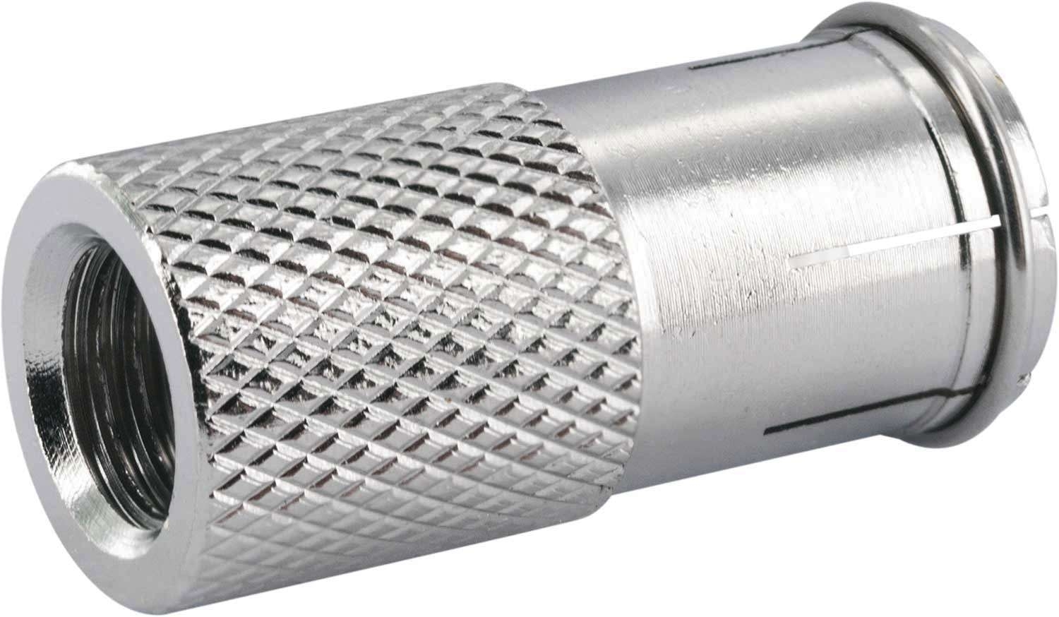 Schwaiger F-Quick Aufdrehstecker Ø 7 mm silber 2 Stück