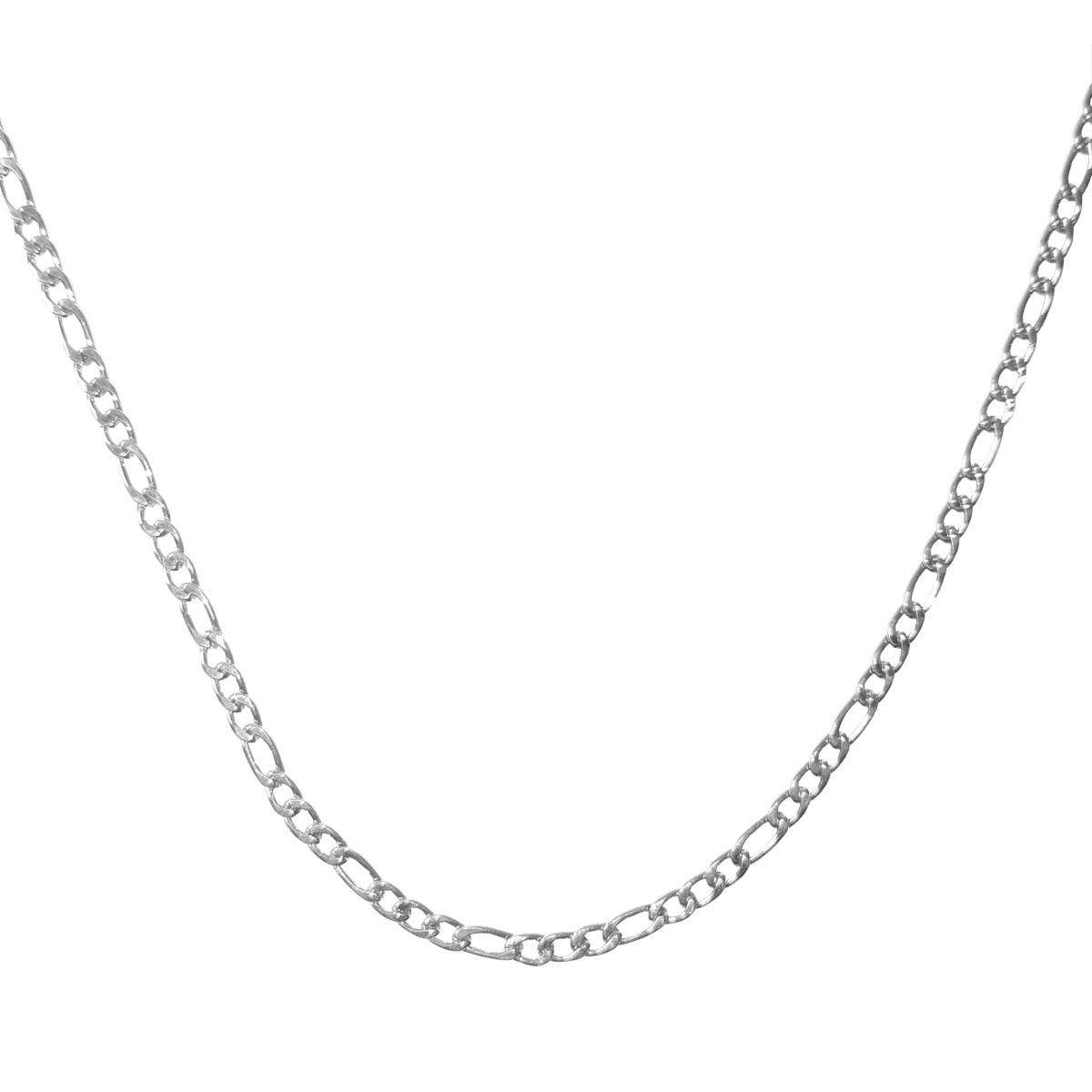 Collier chaîne en acier argenté 3mm