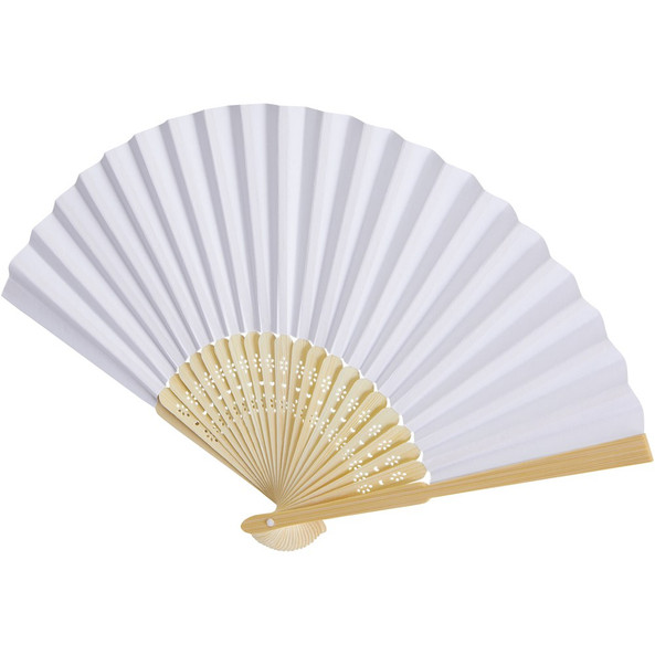 EgotierPro 127040 - Éventail Élégant en Bambou et Papier Coloré