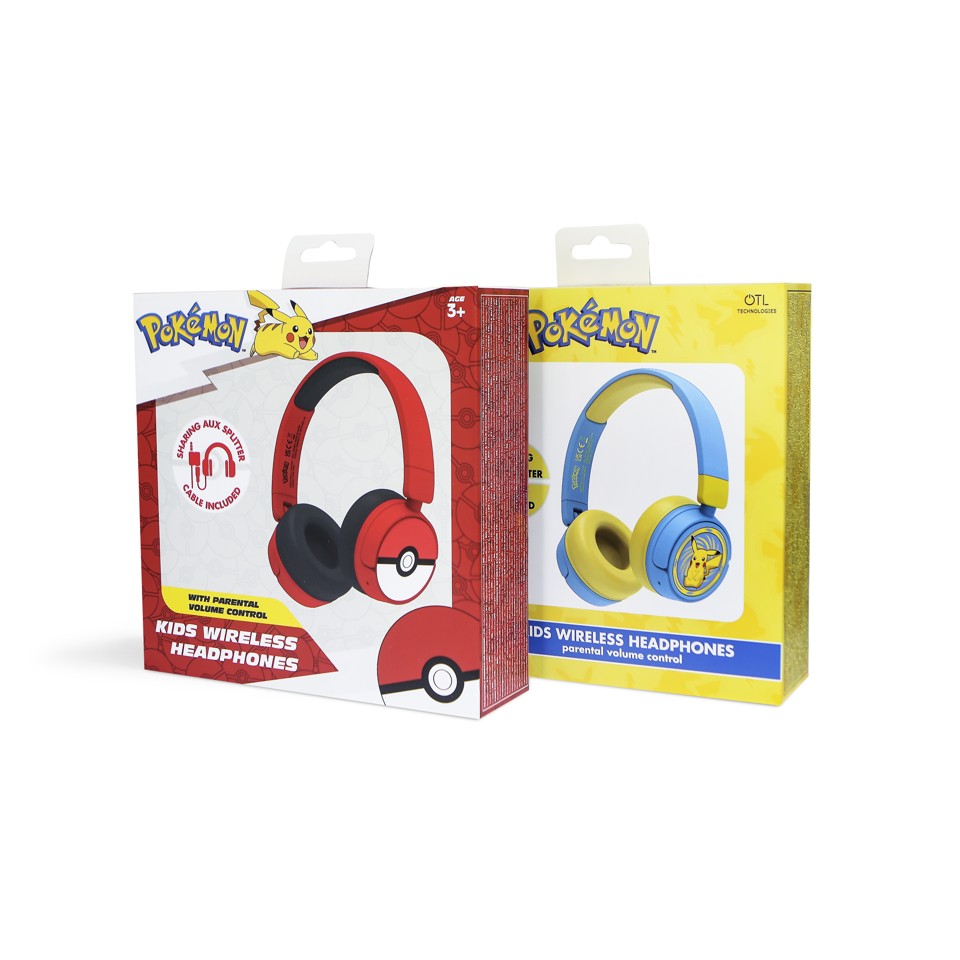 OTL - Bluetooth Hovedtelefoner m/Voksen Kontrol - Pokemon Pikachu