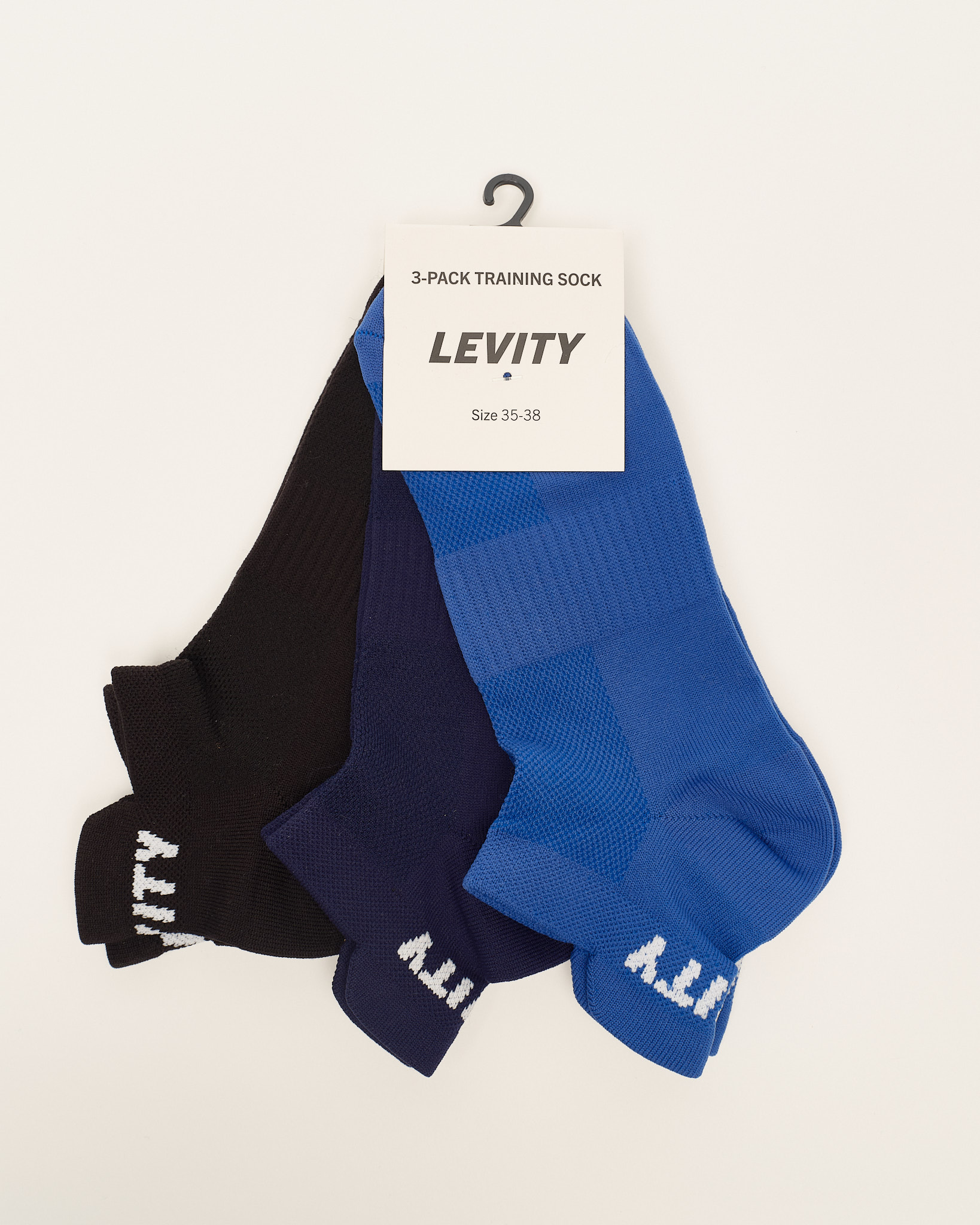 LEVITY 3-pack Training Sock Black\Blue Lolite\Navy