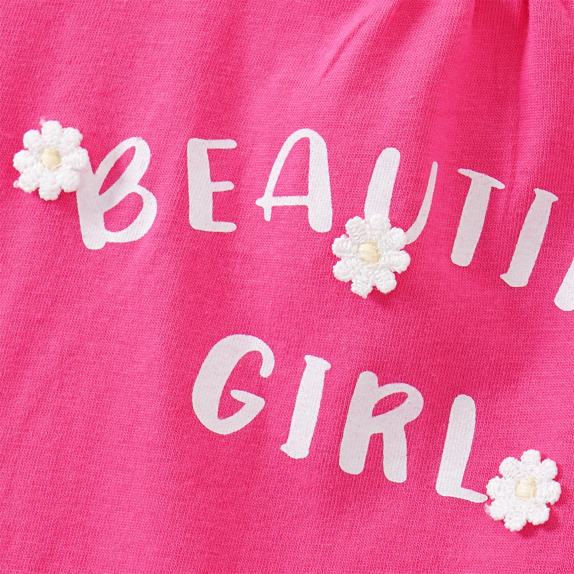 Topolino Mädchen T-Shirt mit Blumen-Applikation pink