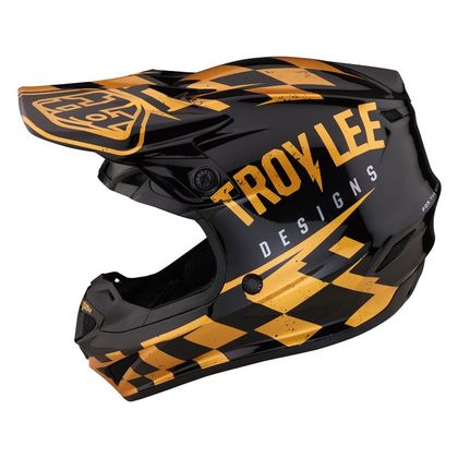 Casque cross TroyLee design SE4 POLYACRYLITE RACE MIPS 2024 - Noir / Jaune