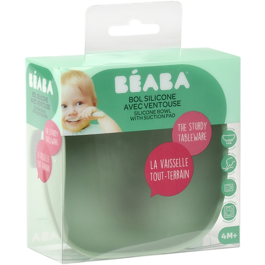 BEABA® Silikonschüssel mit Saugnapf, salbeigrün