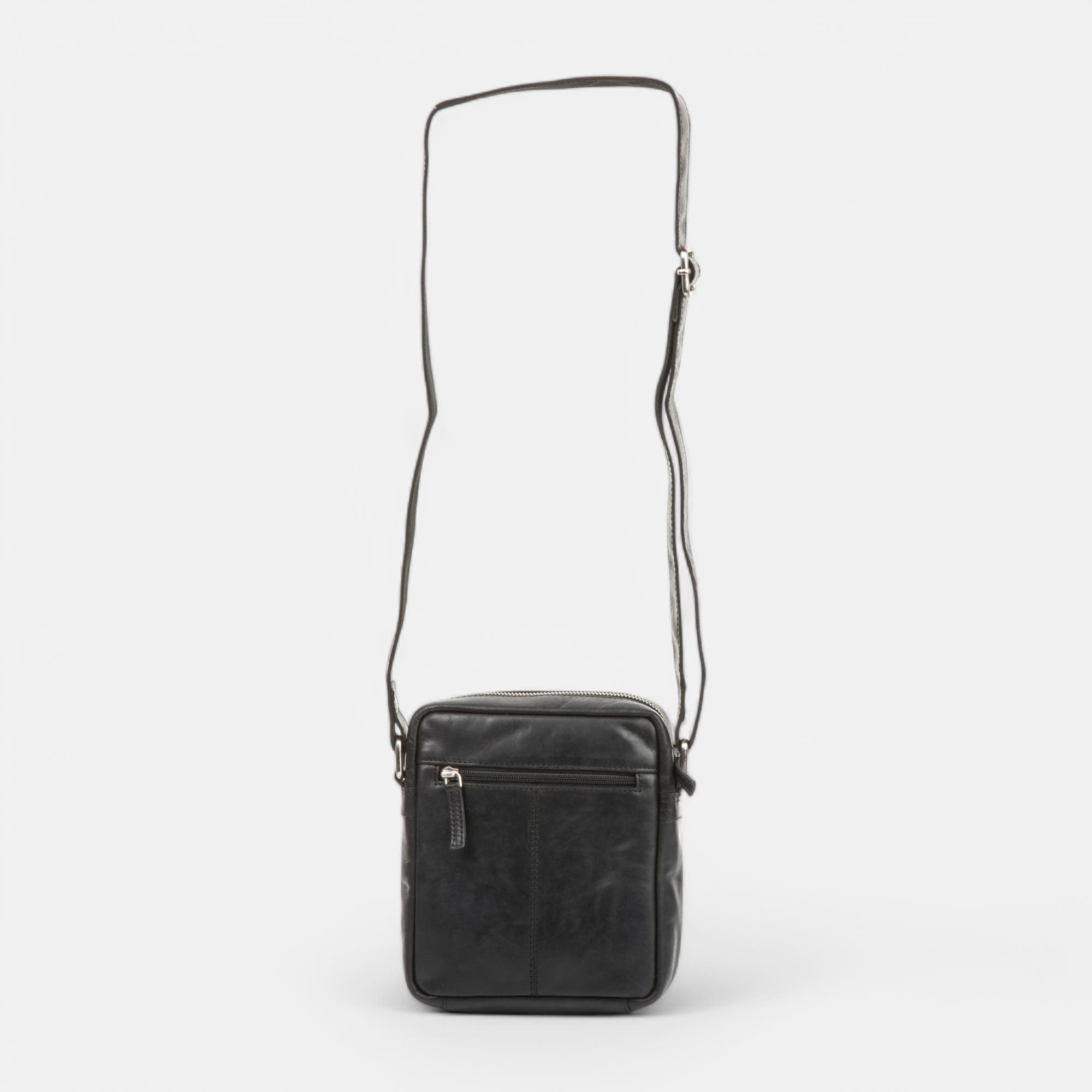 Sac homme en cuir noir