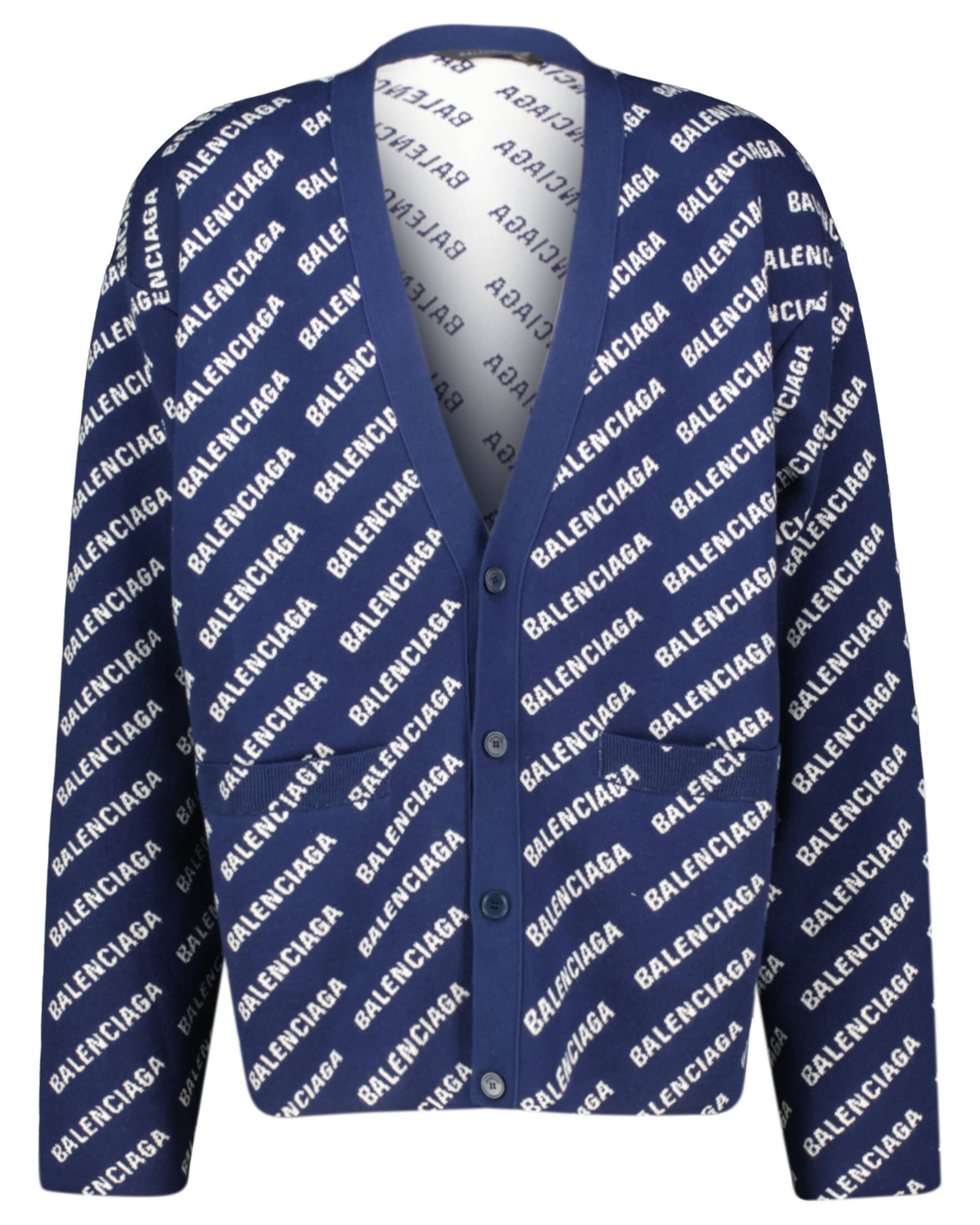 Balenciaga| Herren Strickjacke ALLOVER-LOGO CARDIGAN