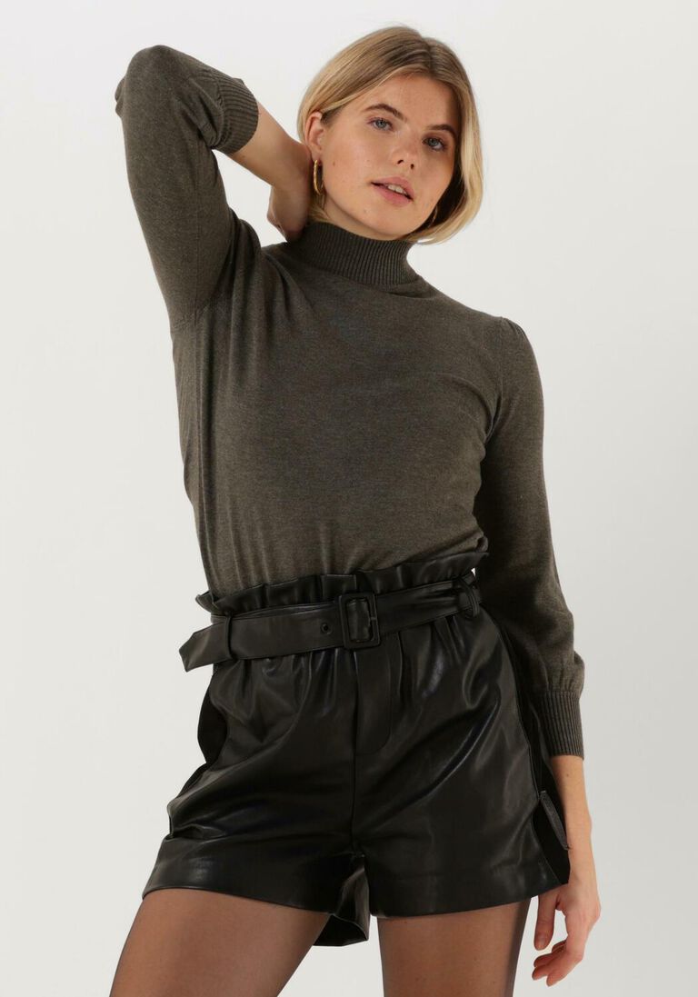 MINUS donkergroene minus trui mersin roll neck knit