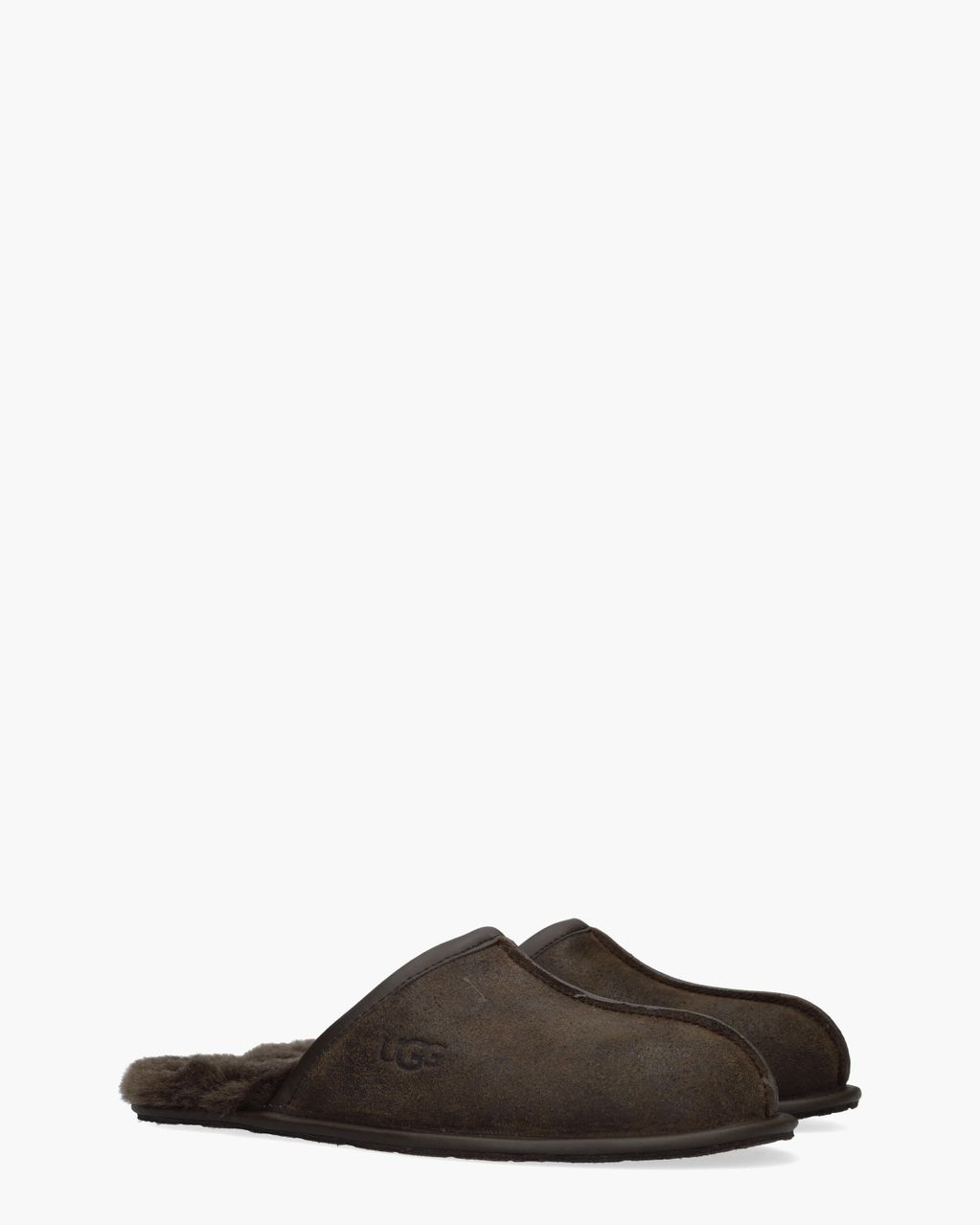 UGG Scuff Leather Distressed Slipper Dusted Cocoa Herenpantoffels