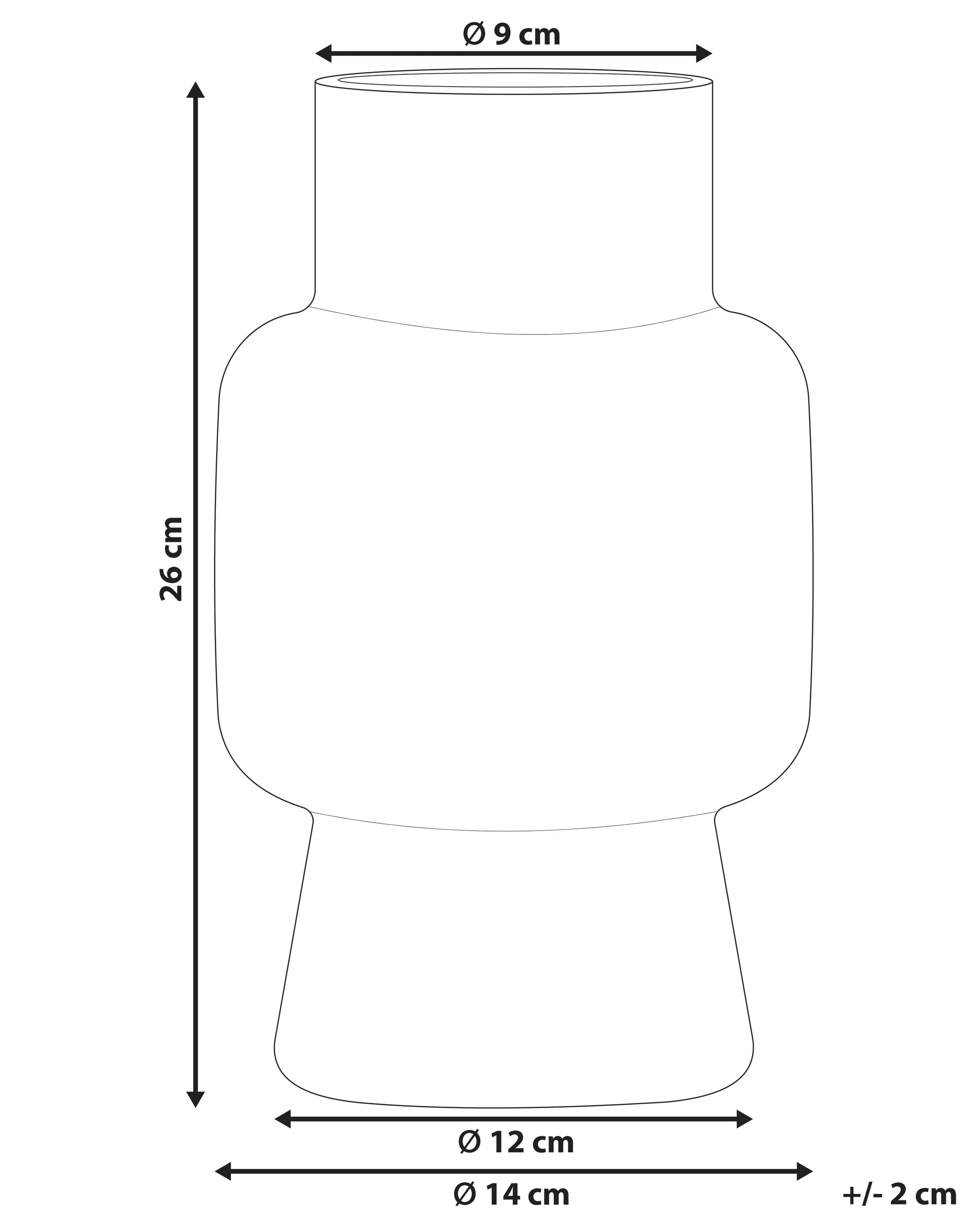 Bloemenvaas MEGALO Glas 26 cm Grijs