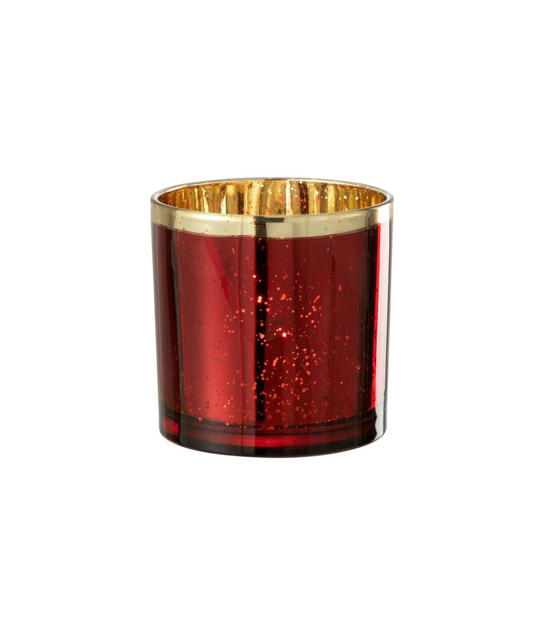 Paris Prix - Photophore Design En Verre robby 15cm Rouge