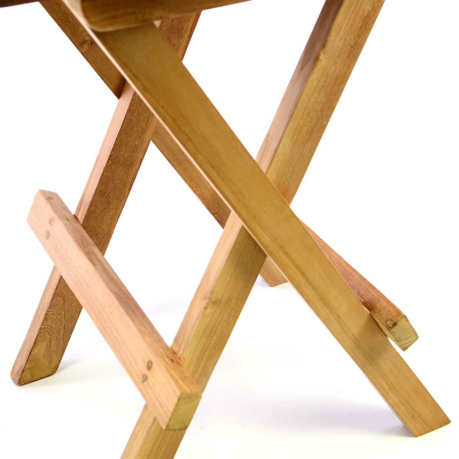 VCM Beistelltisch Blumen Hocker Tisch klappbar Teak Holz H 46cm Ø 40cm