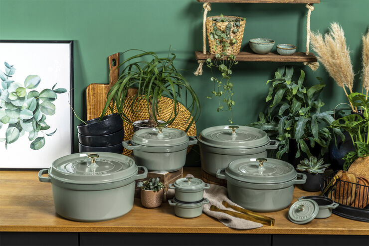 Staub Cocotte 24 cm Eukalyptus Støbejern Eukalyptus