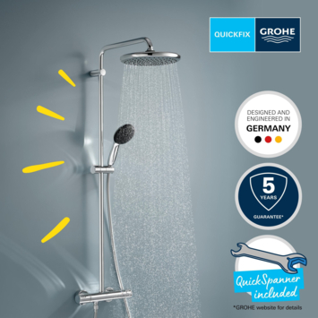 Grohe Keukenmengkraan Start Edge Hoge Uitloop Uittrekbare Mousseur Chroom