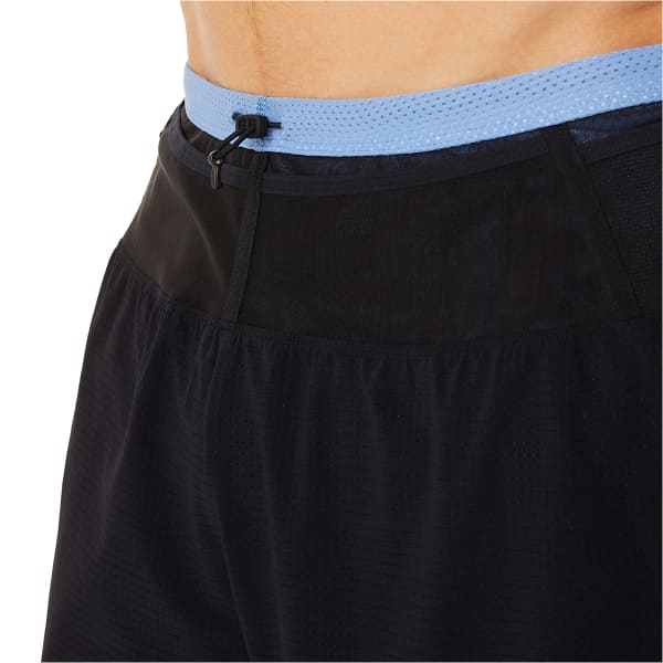 Short running ASICS FUJITRAIL SHORT PERFORMANCE BLACK/BLUE HARMONY