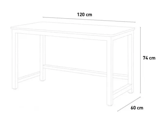 Bureau moderne noir 120x60cm design minimaliste FLISS