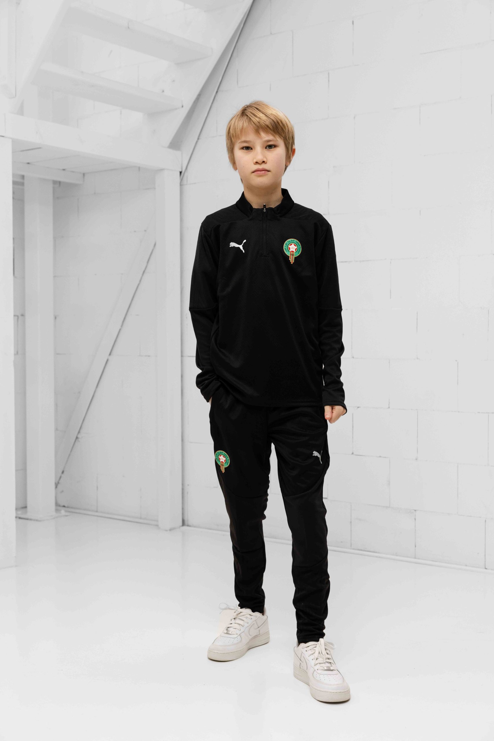 Marokko Teamfinal Trainingspak Junior Zwart 2025/2026