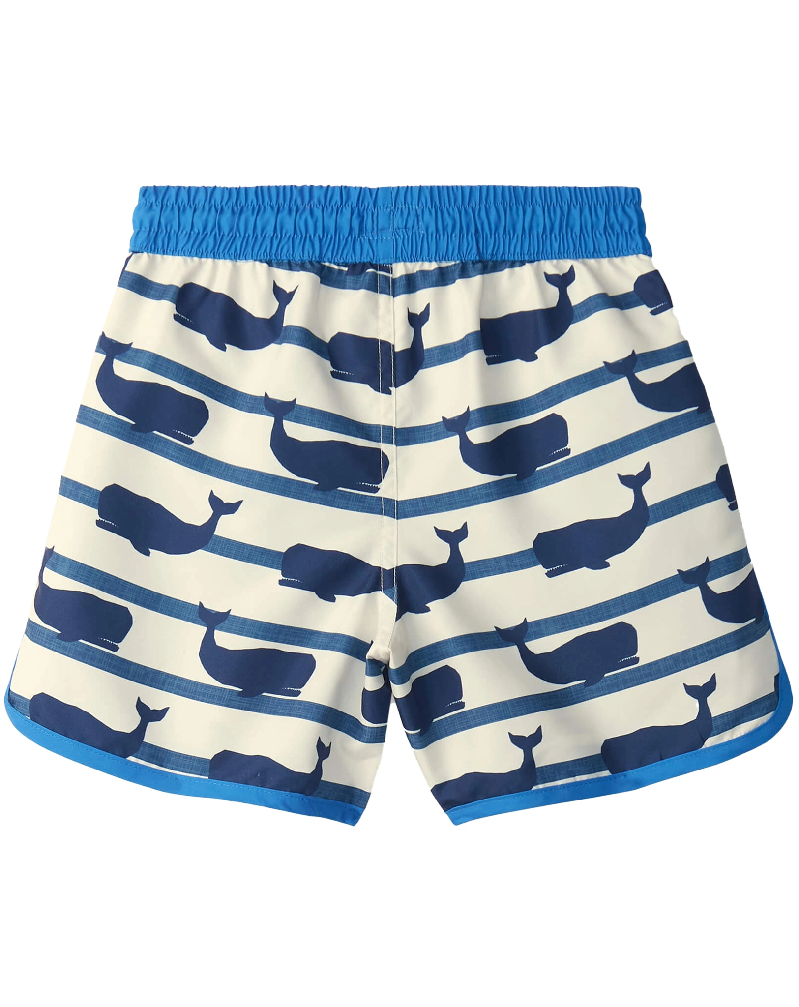 Badeshorts NAUTICAL WHALE in weiß/blau