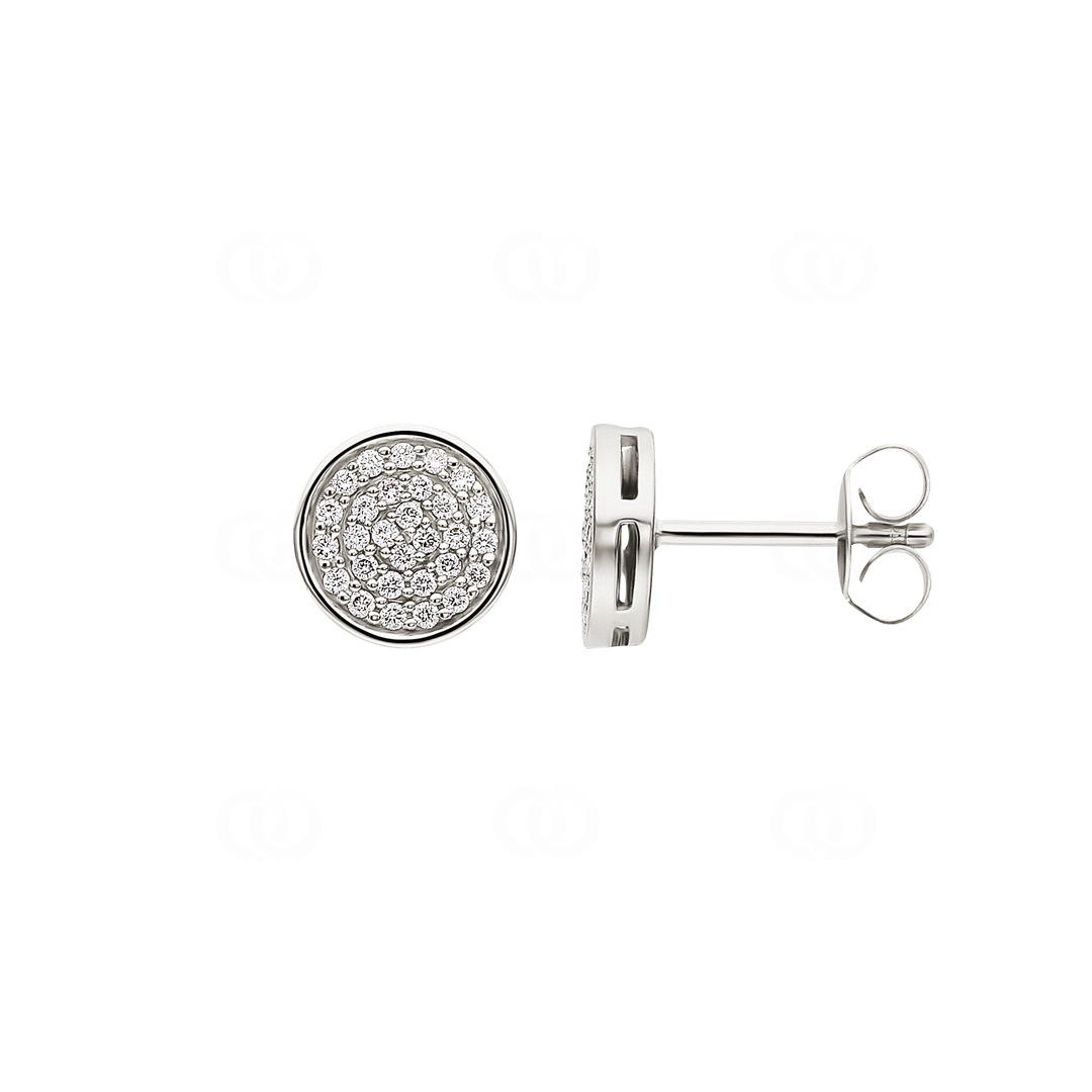 Ohrstecker 750/18 K Weissgold mit Diamanten 0.20 ct H/si