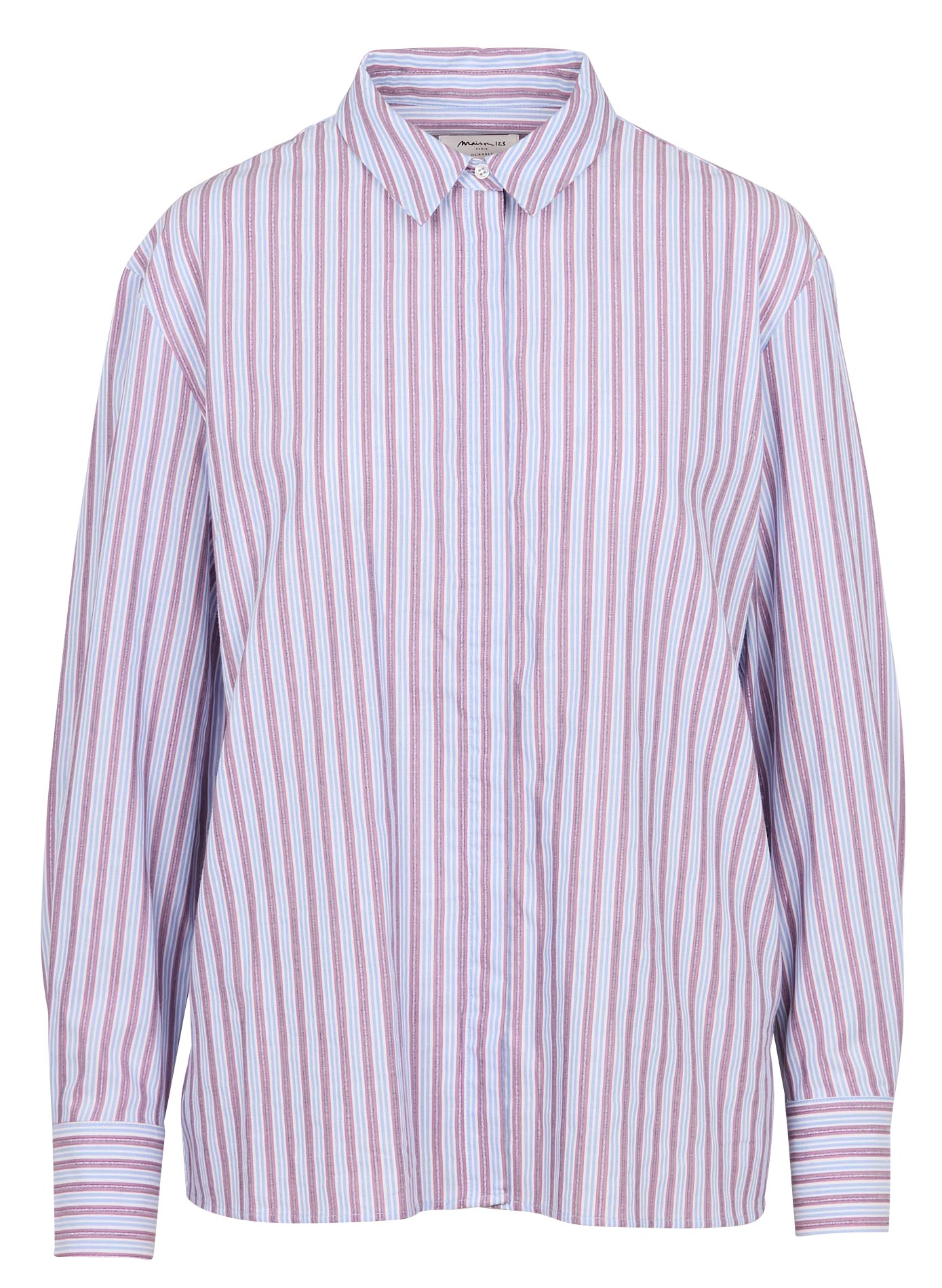ESMERALDA - Chemise droite en coton mélangé | Rouge
