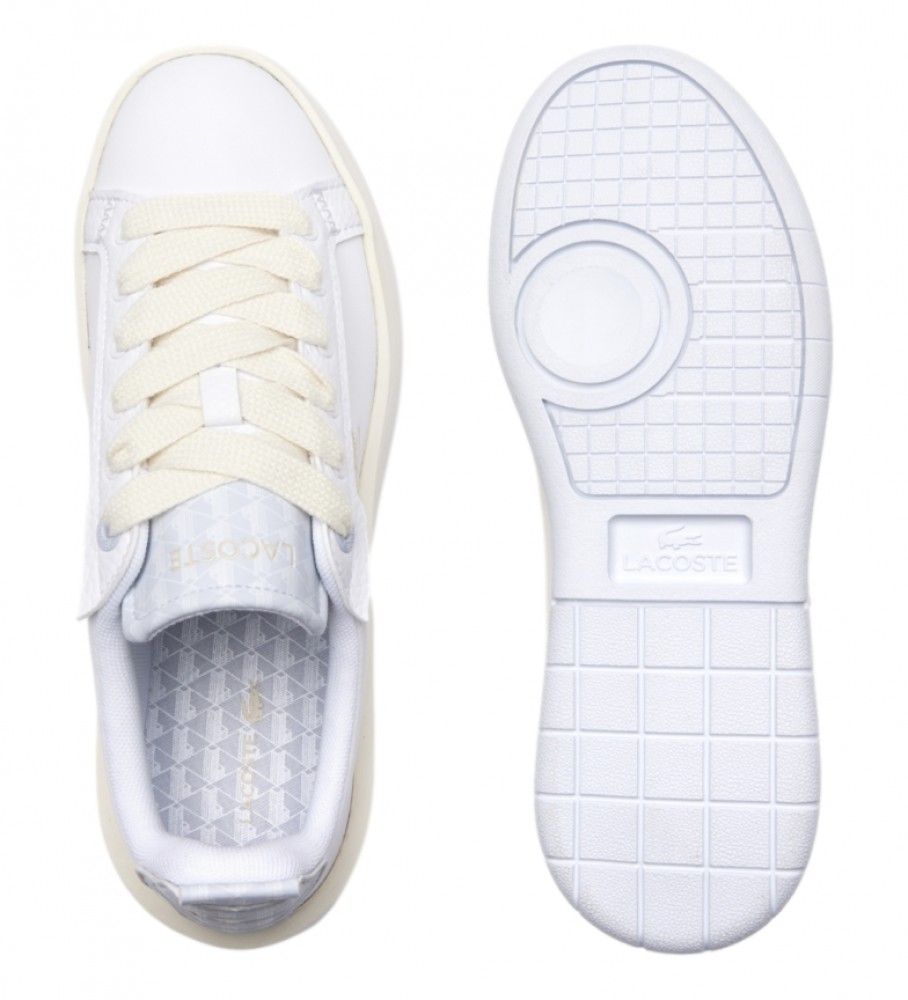 Tênis Lacoste Carnaby Plat de couro branco