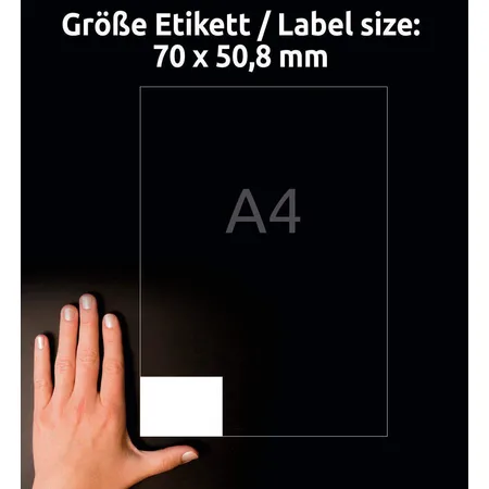 Avery Zweckform 3669-200 Universal-Etiketten,A4 mit ultragrip,Adressaufkleber 70 x 50,8 mm, 220 Bogen/3.300 Etiketten, weiß
