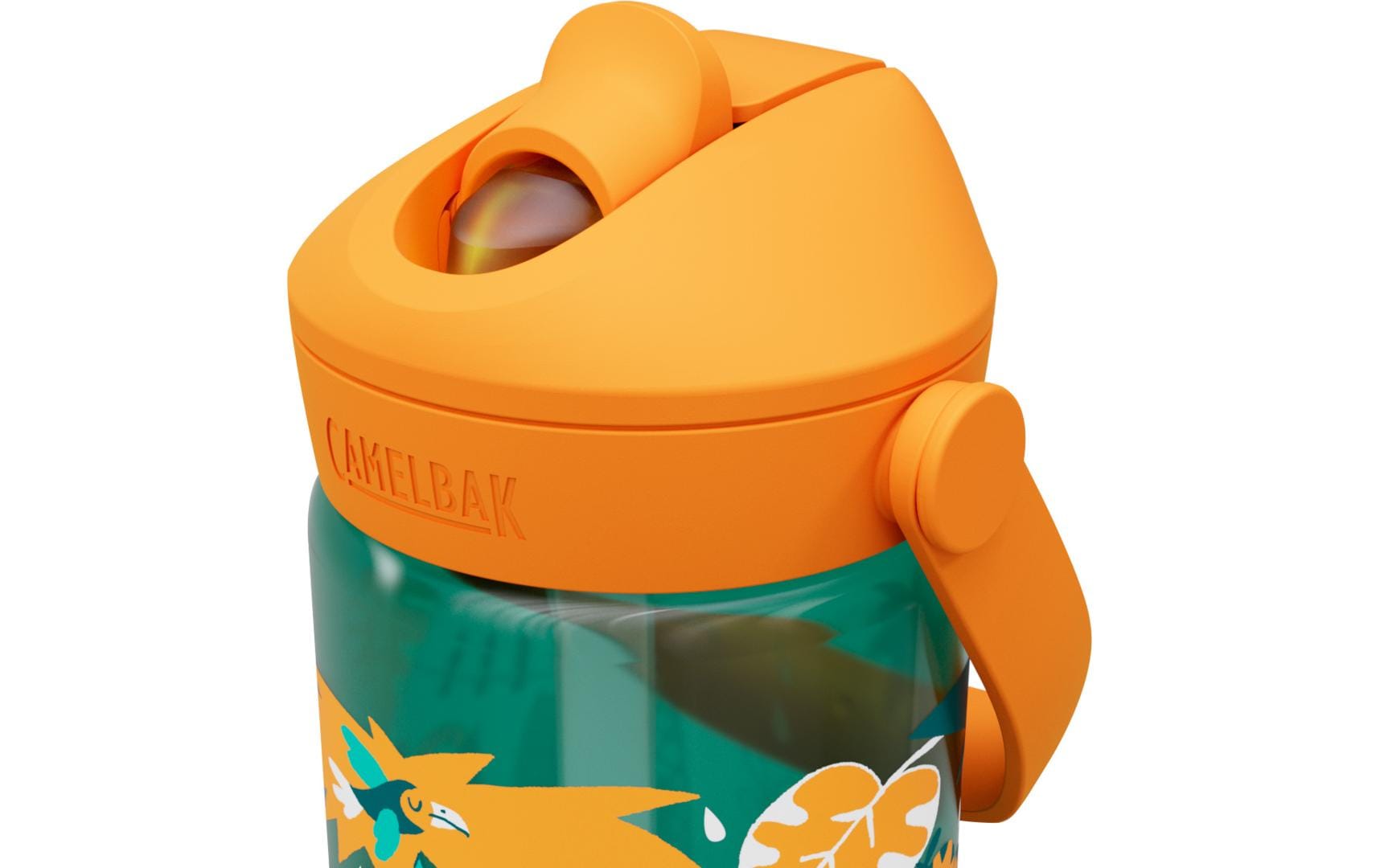 Trinkflasche Thrive Flip Straw Kids jungle animals 400 mlFlasche aus Tritan für Kinder