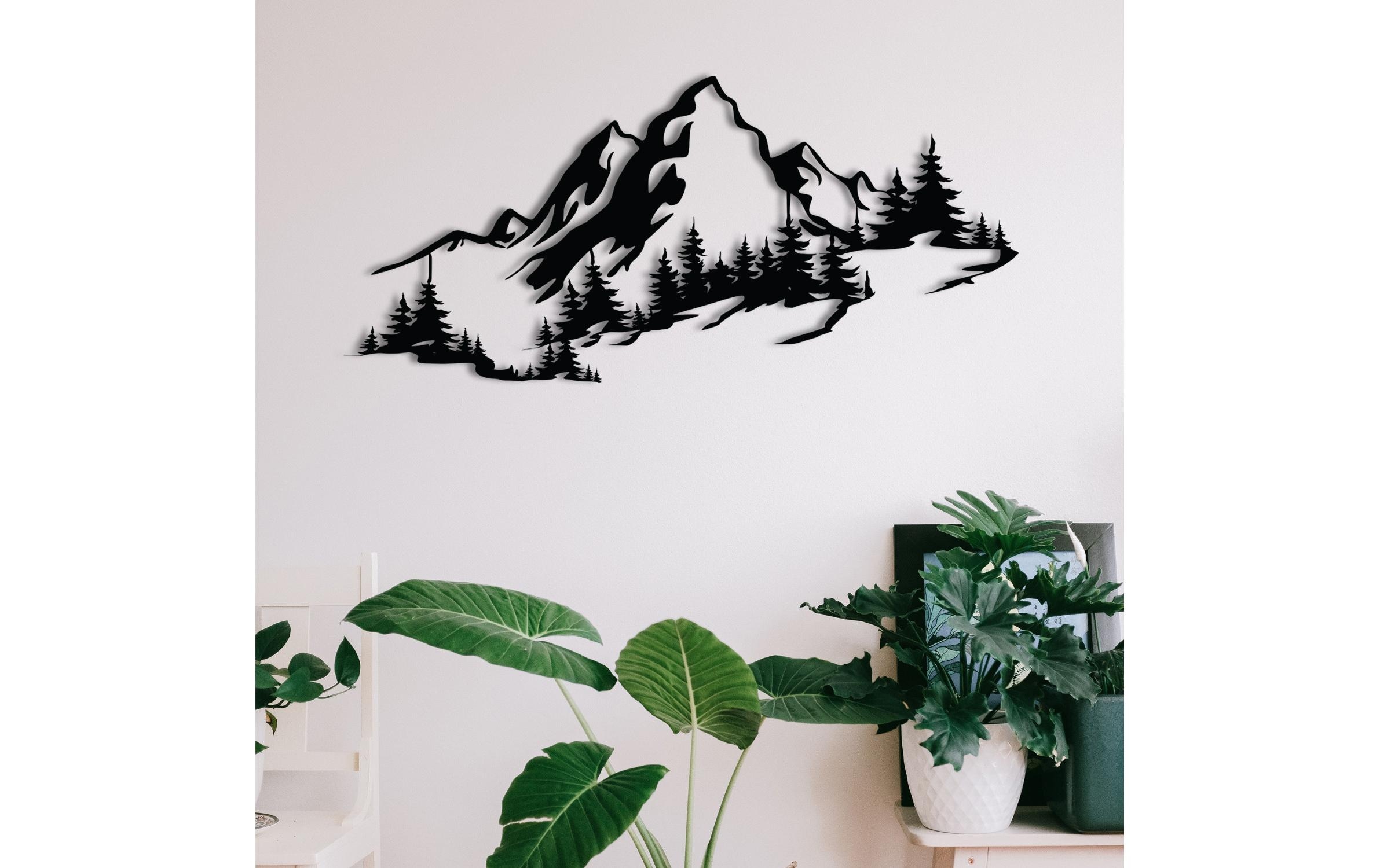 Wanddekoobjekt »Wallxpert Mountain 67 x 30 cm Metall«