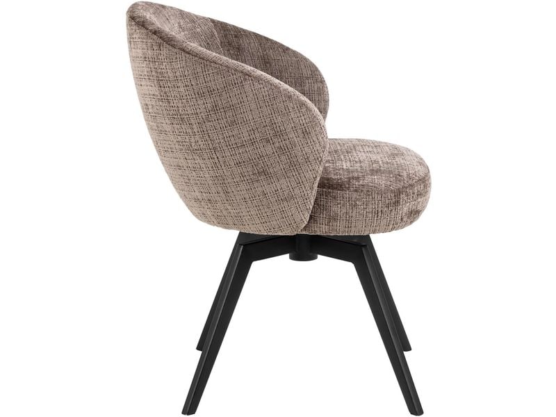 AC Design Stuhl Darlene 1 Stück, Braun Eleganter Esszimmerstuhl mit bequemem Sitz